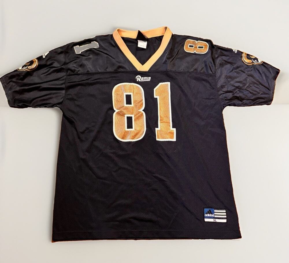 Adidas St. Louis Rams Torry Holt #81 NFL Jersey Blue Gold XL 25x32 Football
